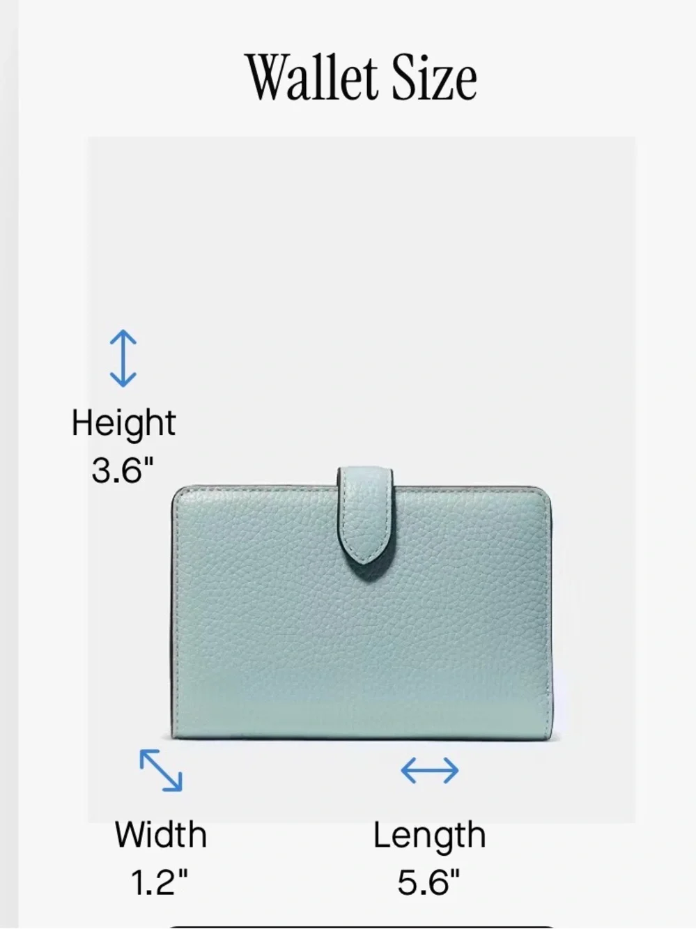 kate spade Pebbled Leather Wallet in Sage - Picture 7 of 10